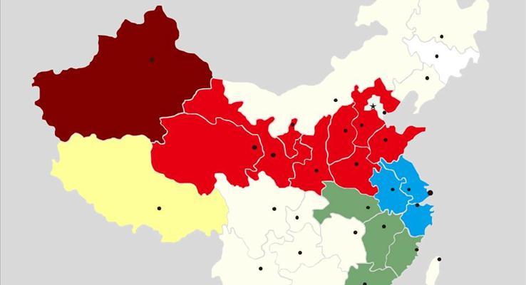中国各省市地图的PPT资源(可以改颜色)