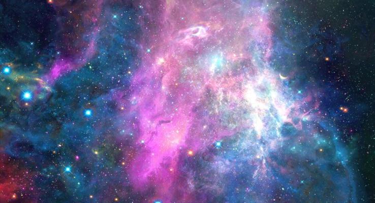 美的让人窒息的璀璨星空ppt背景图片