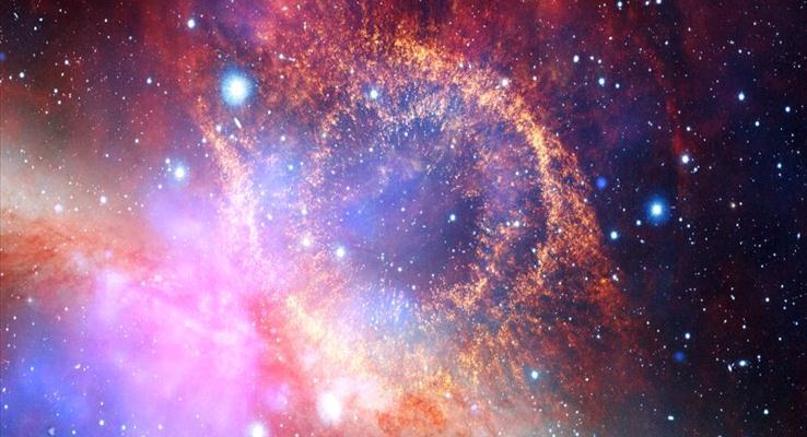 美的让人窒息的璀璨星空ppt背景图片