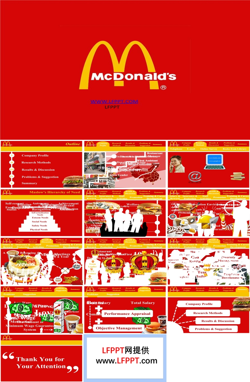 麦当劳详细培训宣传动画规划计划PPT模板