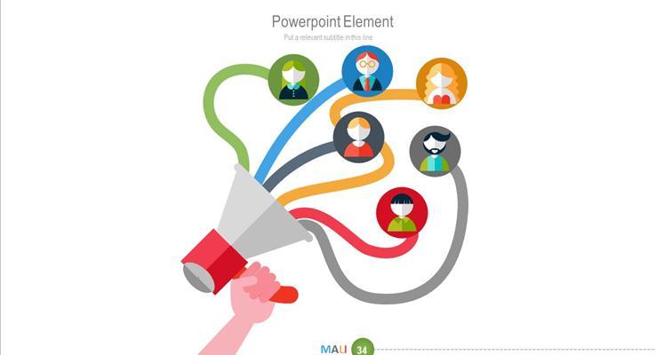 欧美风格ppt彩色任务风格素材