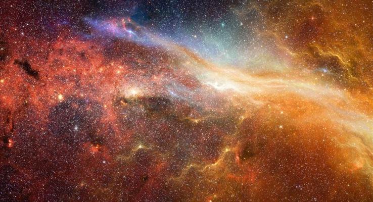 美的让人窒息的璀璨星空ppt背景图片