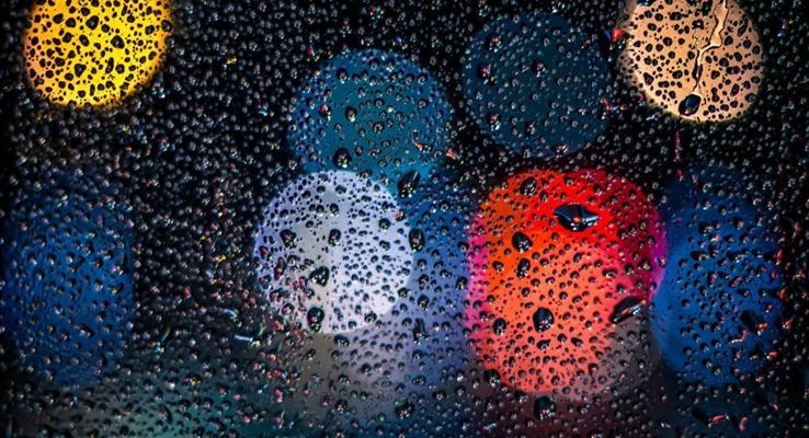 多彩光圈雨玻璃IOSPPT背景