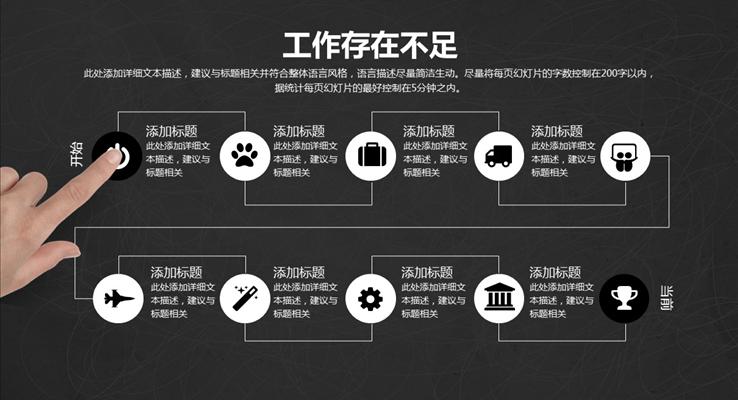 简约混乱线条背景工作总结汇报报告与分析ppt模板