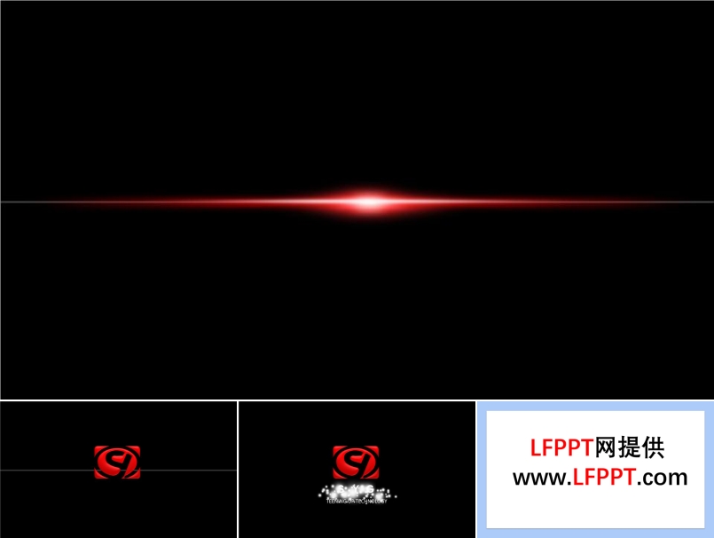 一线红动画开场展示logo动画特效PPT模板