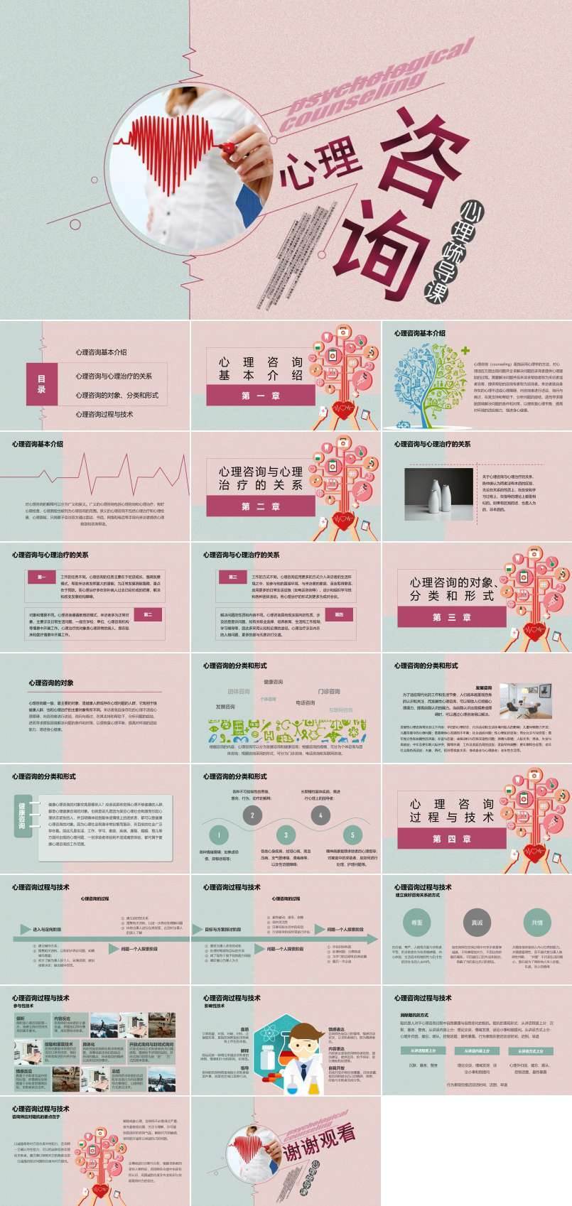 心理咨询疏导PPT模板