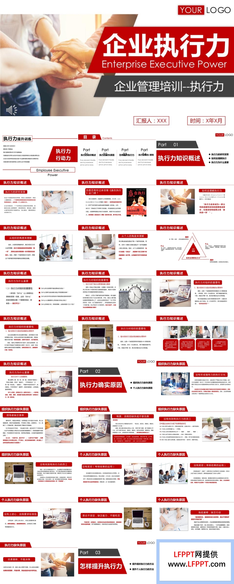 企业执行力商务培训PPT模板