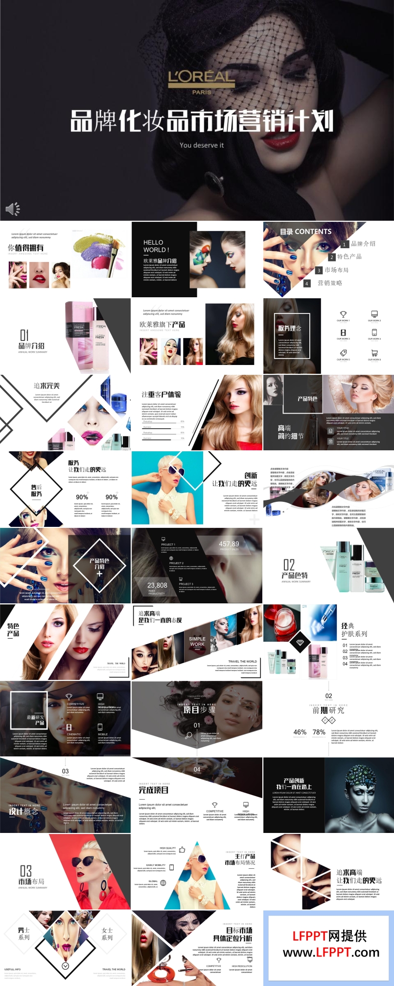 化妆品市场营销计划策划PPT模板