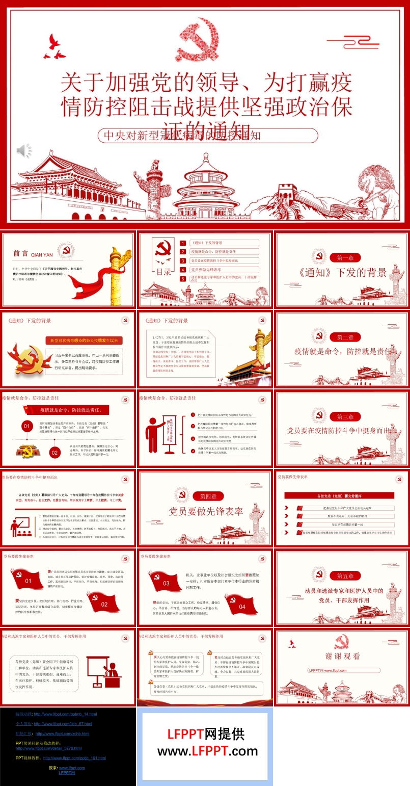 新型冠状病毒的防控通知PPT模板
