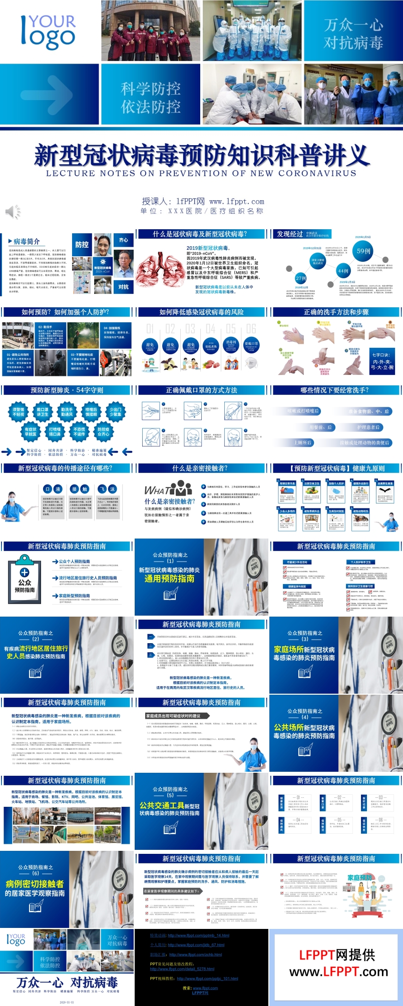 新型冠状病毒预防知识科普讲义PPT课件