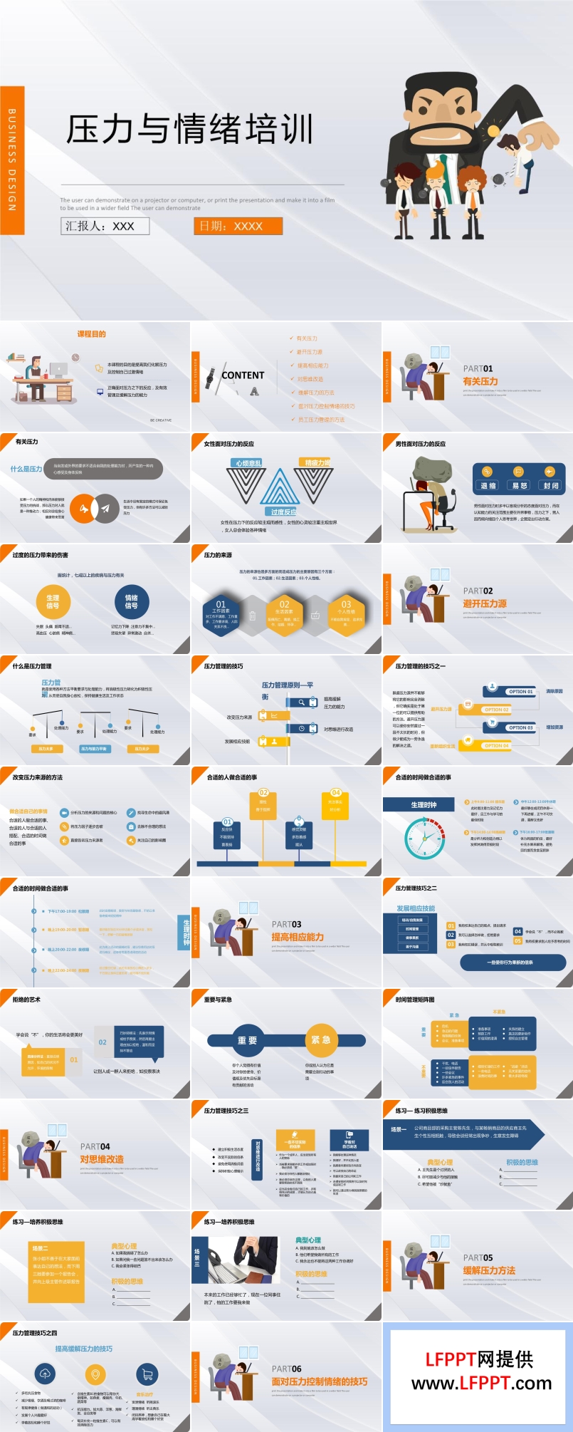 员工压力与情绪培训课件PPT模板