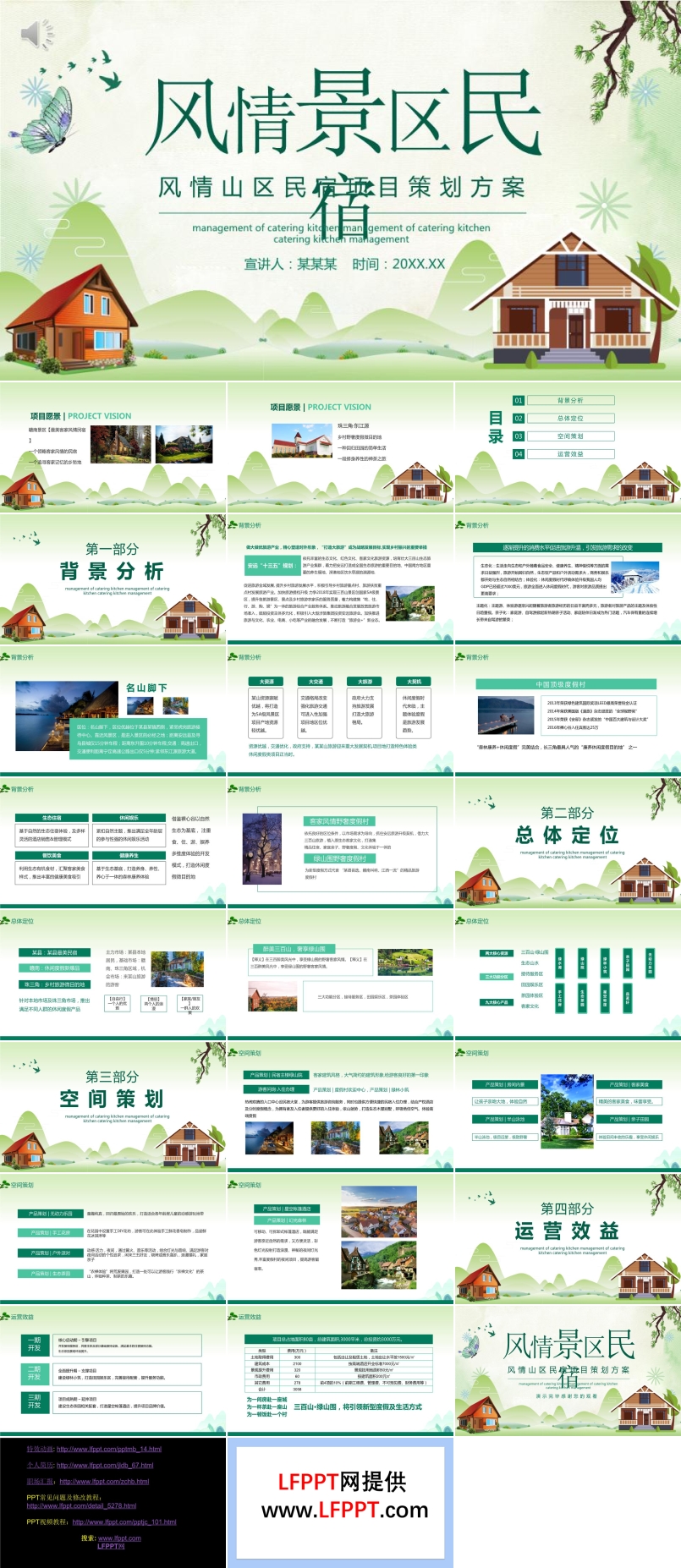景区民宿项目策划方案PPT模板