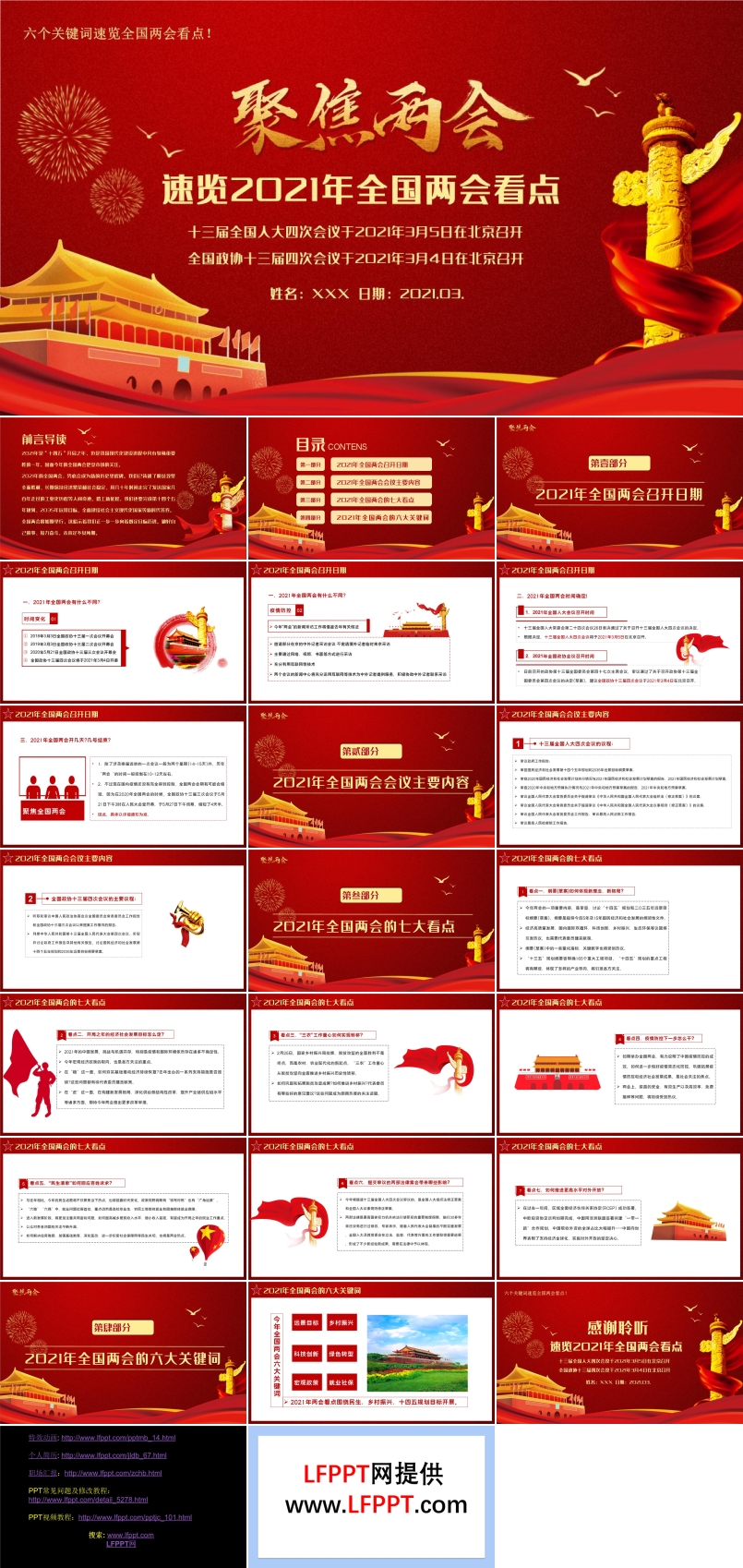 解读2021年全国两会PPT