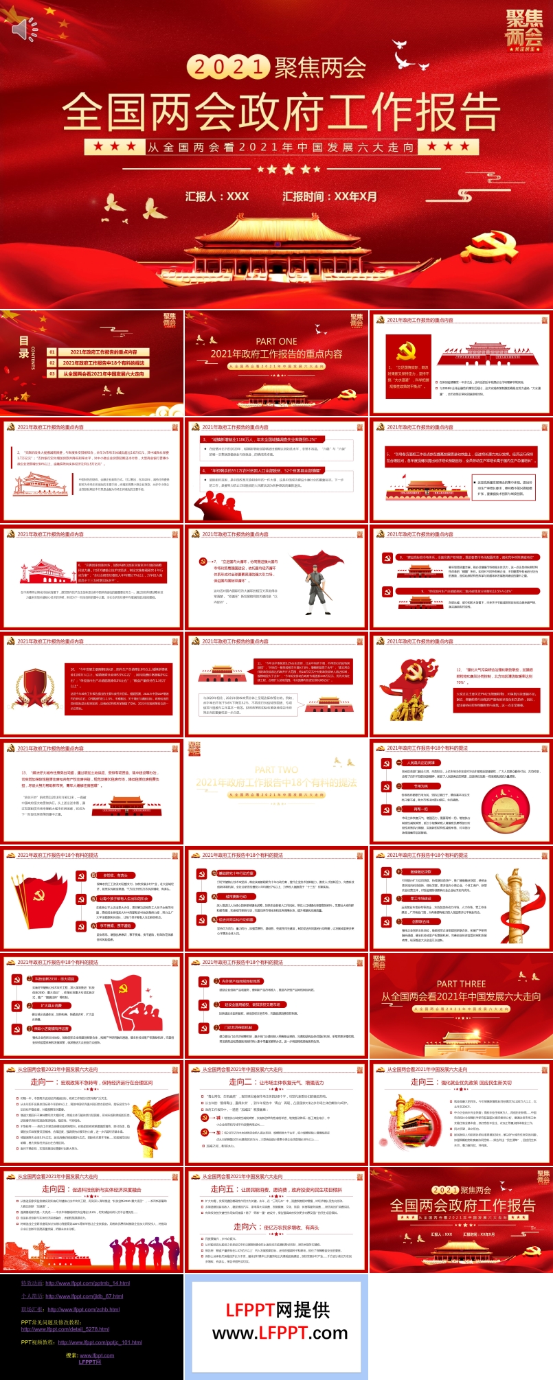 2021全国两会政府工作报告PPT
