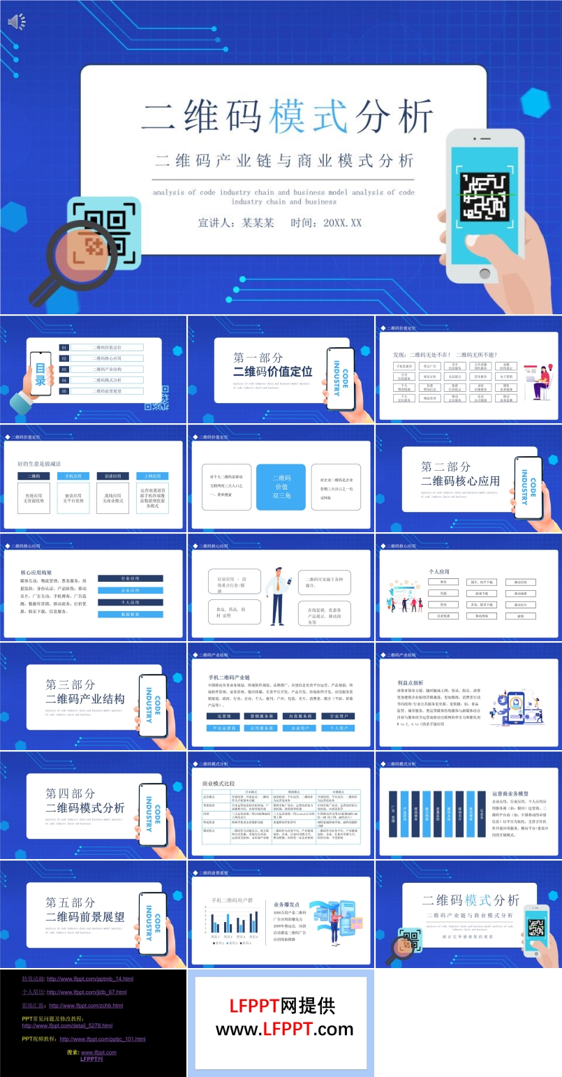 二维码产业链与商业模式分析动态PPT