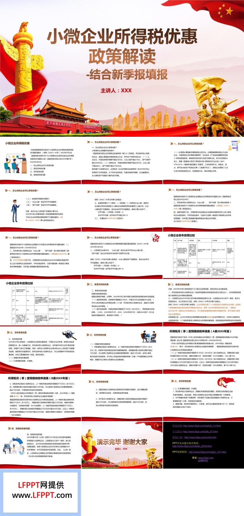 小微企业所得税优惠政策解读PPT模板