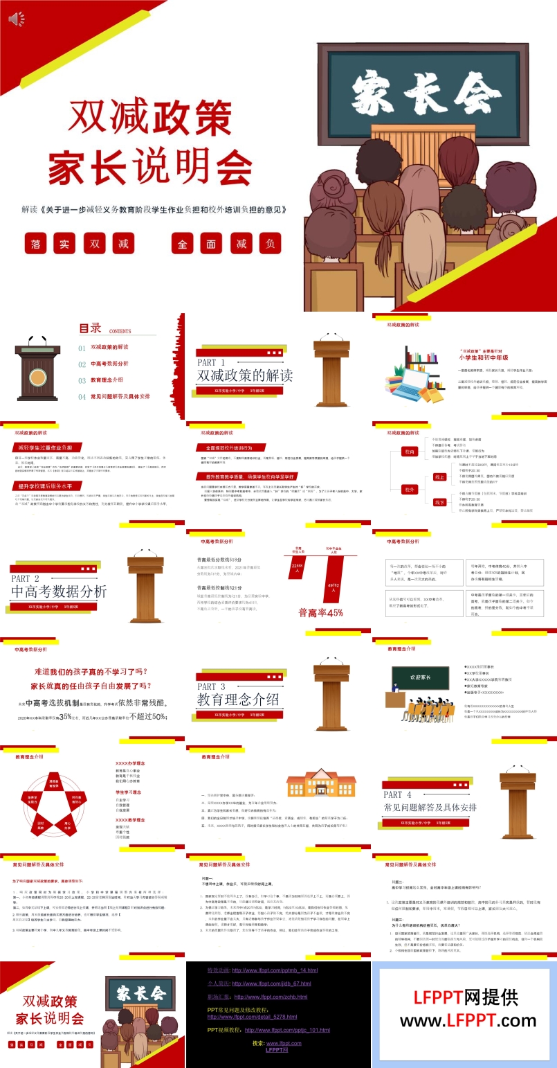 双减政策家长会ppt