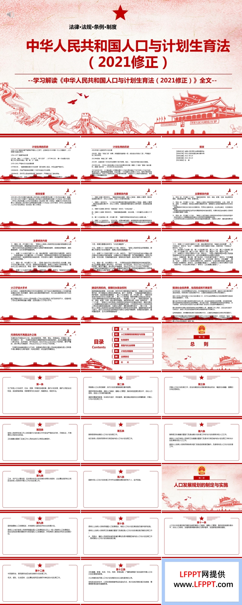 解读《中华人民共和国人口与计划生育法（2021修正）》ppt