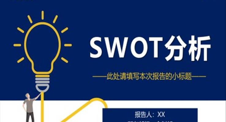 swot分析动态PPT模板