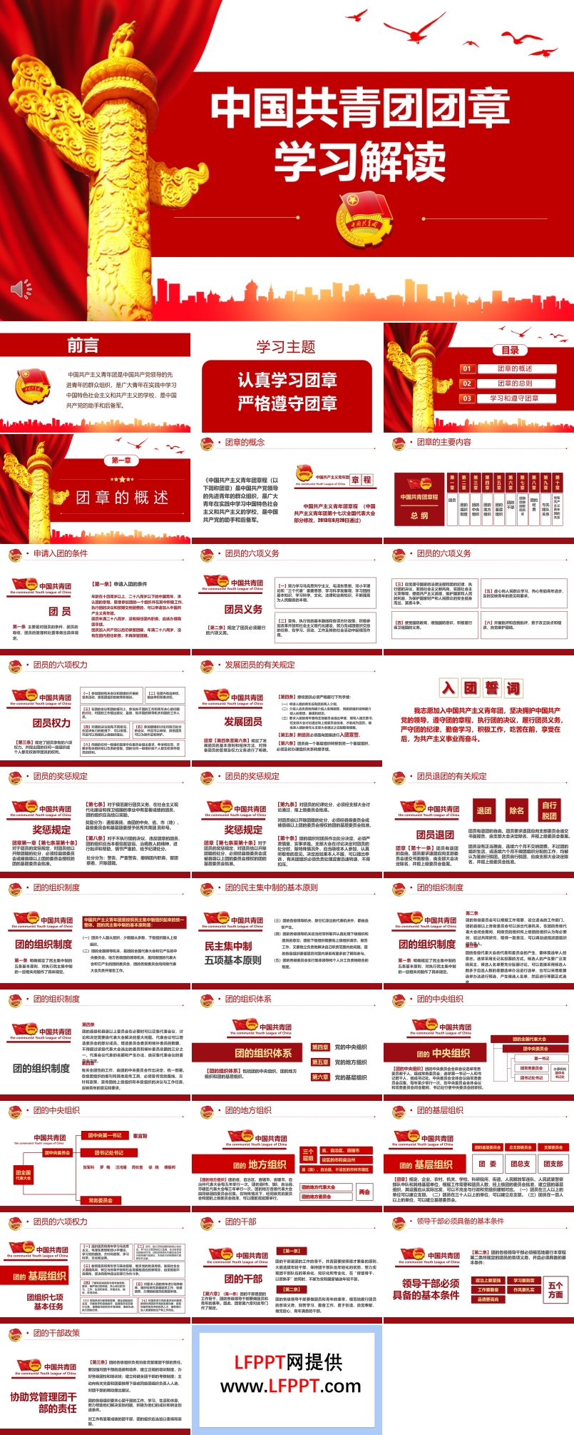 学习解读中国共青团团章PPT