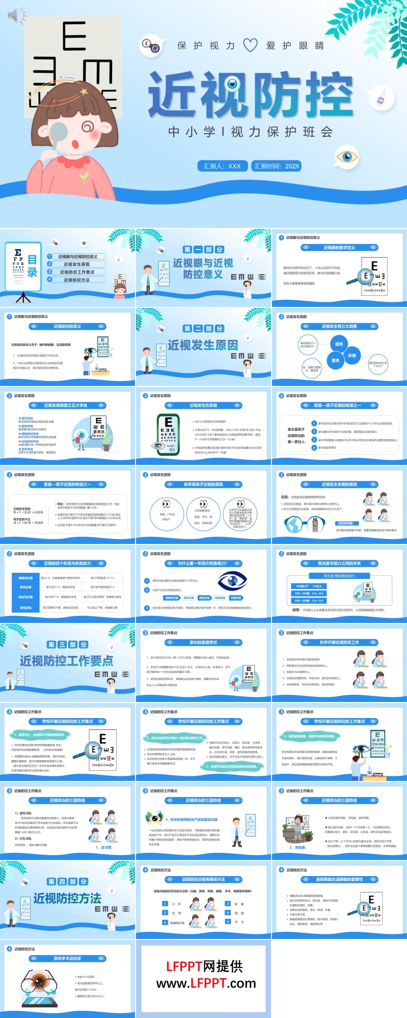 近视防控教育班会PPT