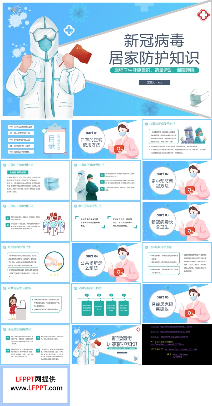 新冠病毒居家防护知识PPT课件