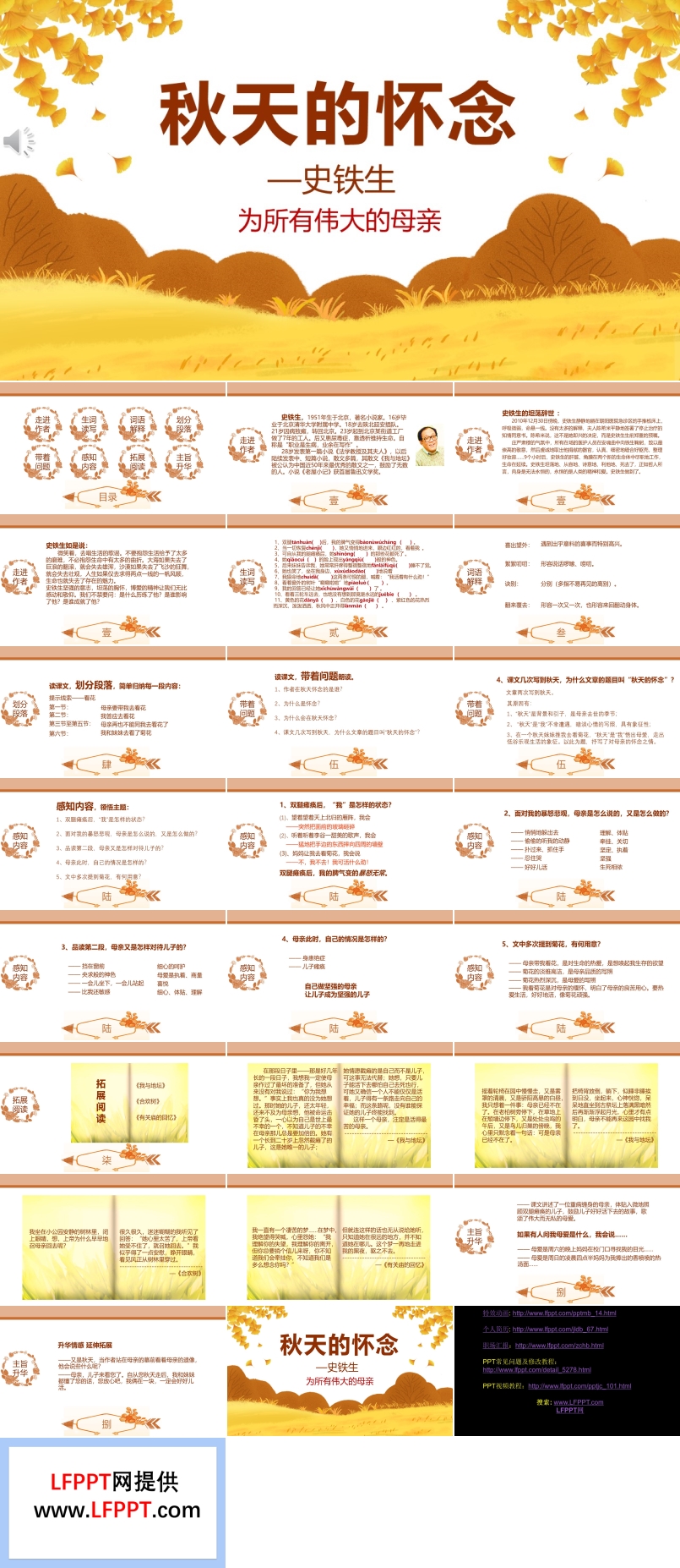 秋天的怀念ppt课件完美版