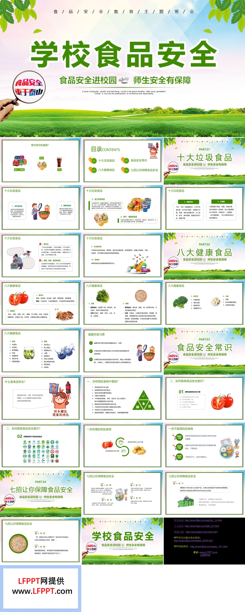 学校食品安全主题班会PPT