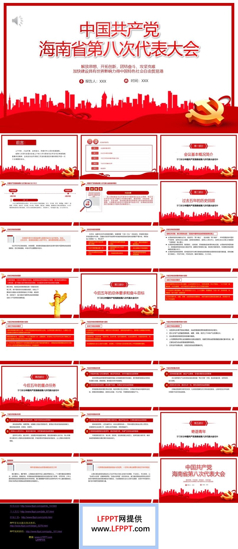 中国共产党海南省第八次代表大会专题党课PPT