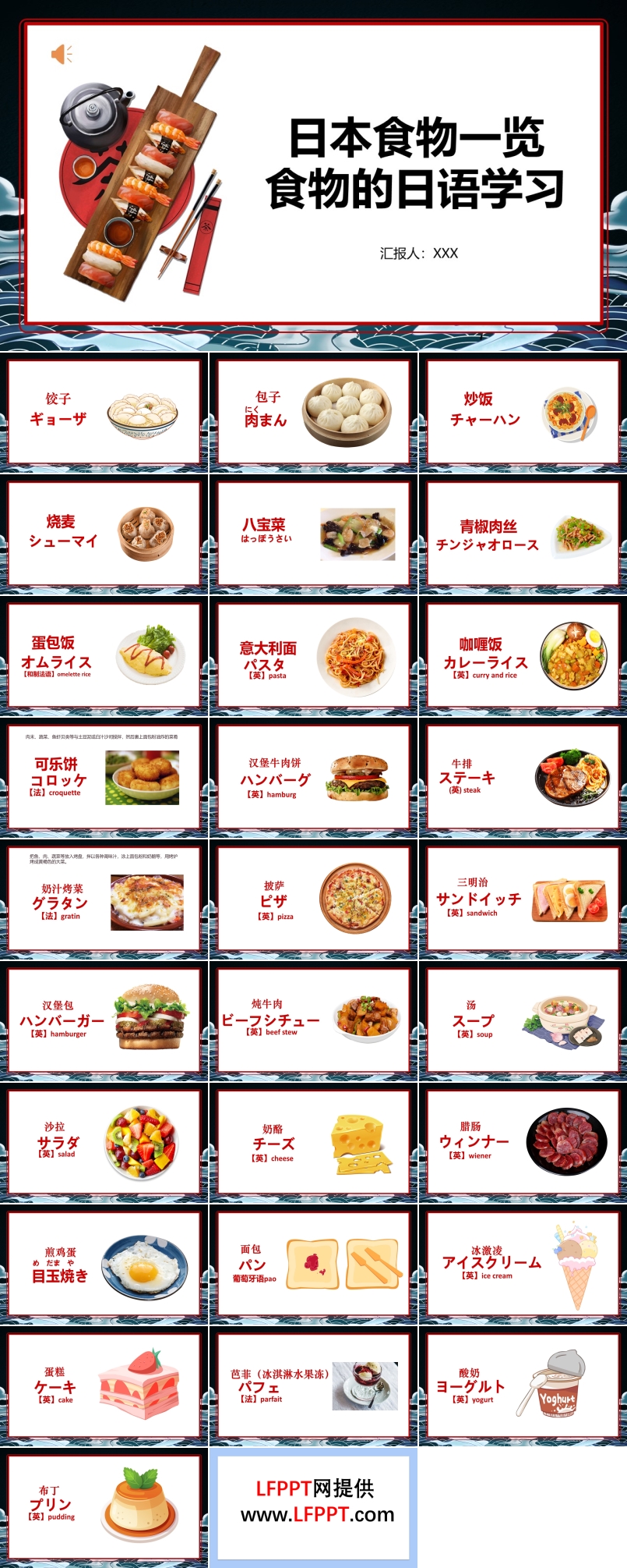 日语教学食物的日语学习PPT课件