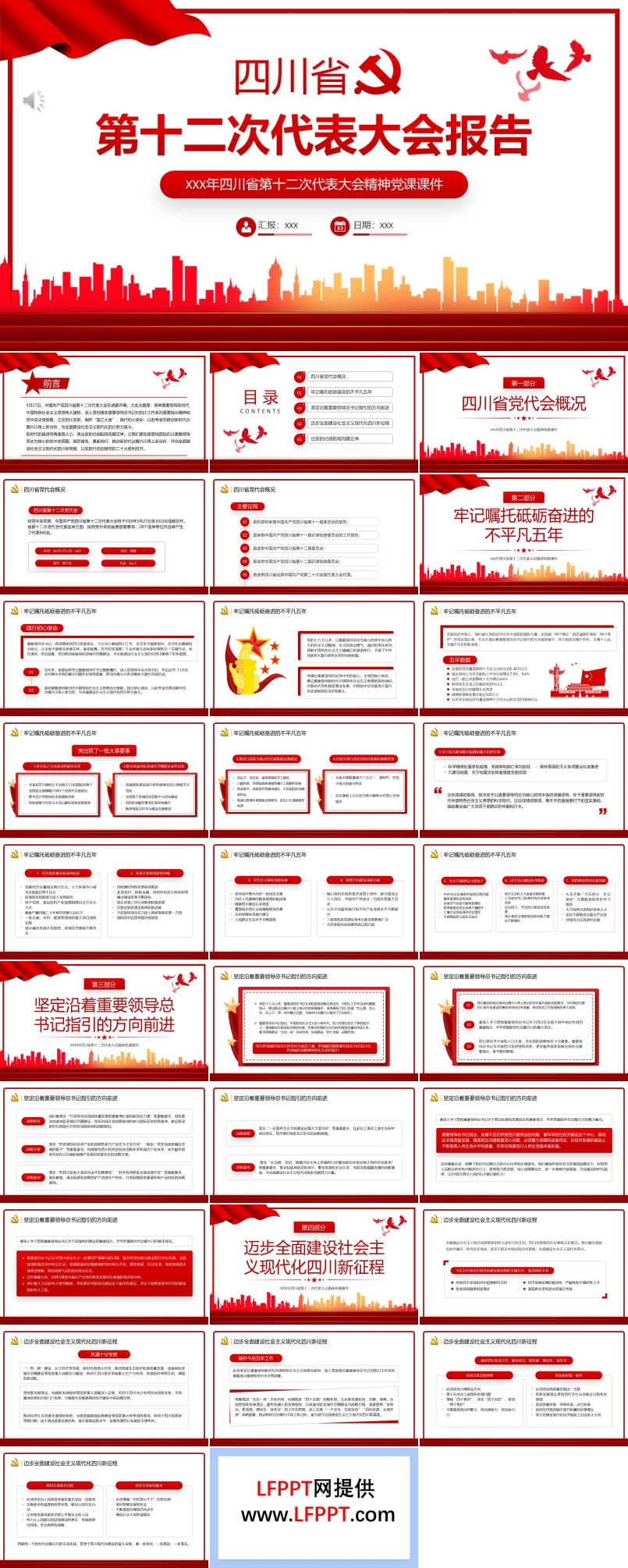 四川省第十二次代表大会报告PPT