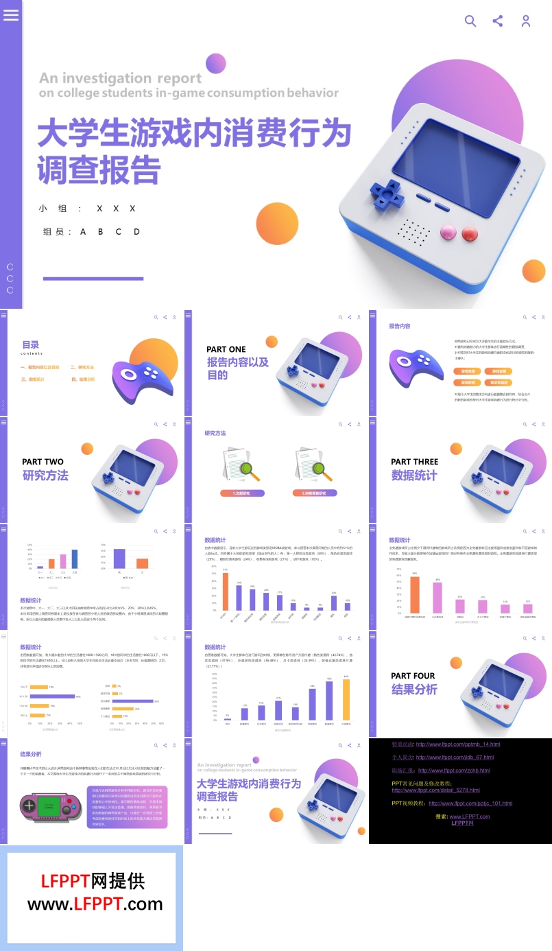 大学生游戏消费行为调查报告PPT