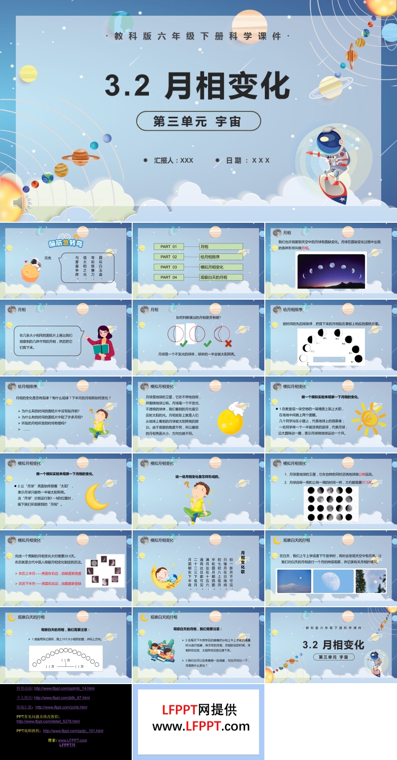 教科版六年级科学下册月相变化课件PPT