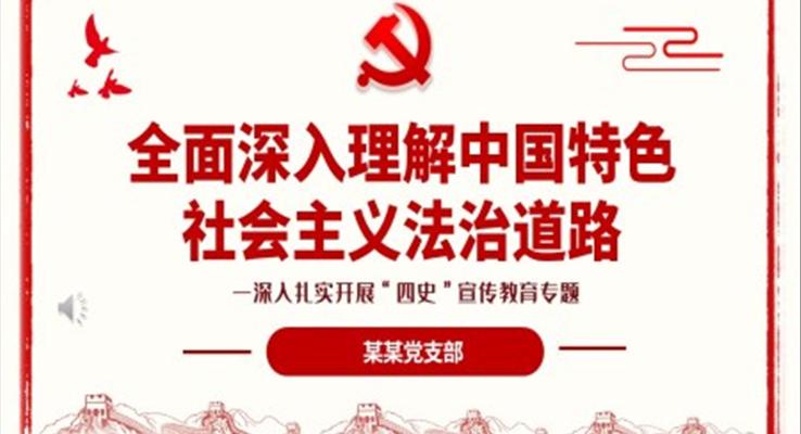 全面深入理解中国特色社会主义法治道路PPT