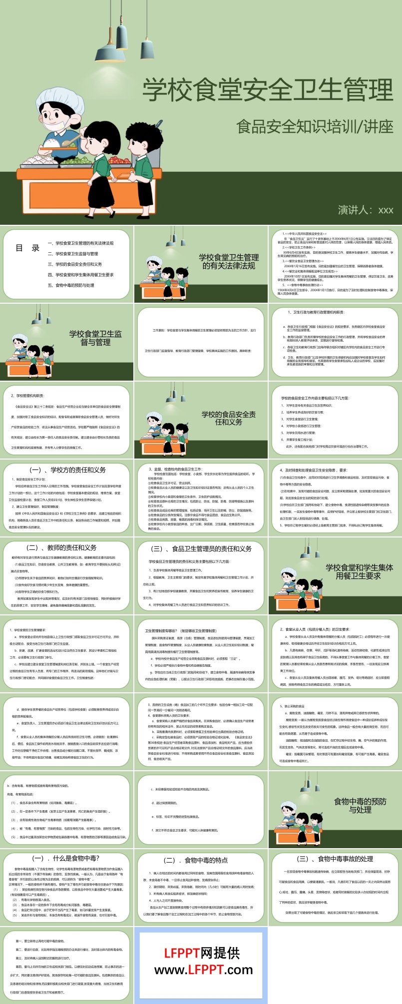 学习学校食堂安全卫生管理规定PPT课件