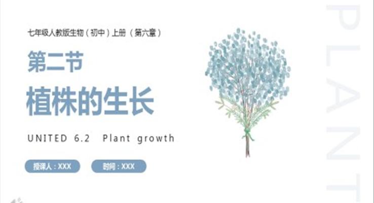 部编版七年级生物上册植株的生长课件PPT