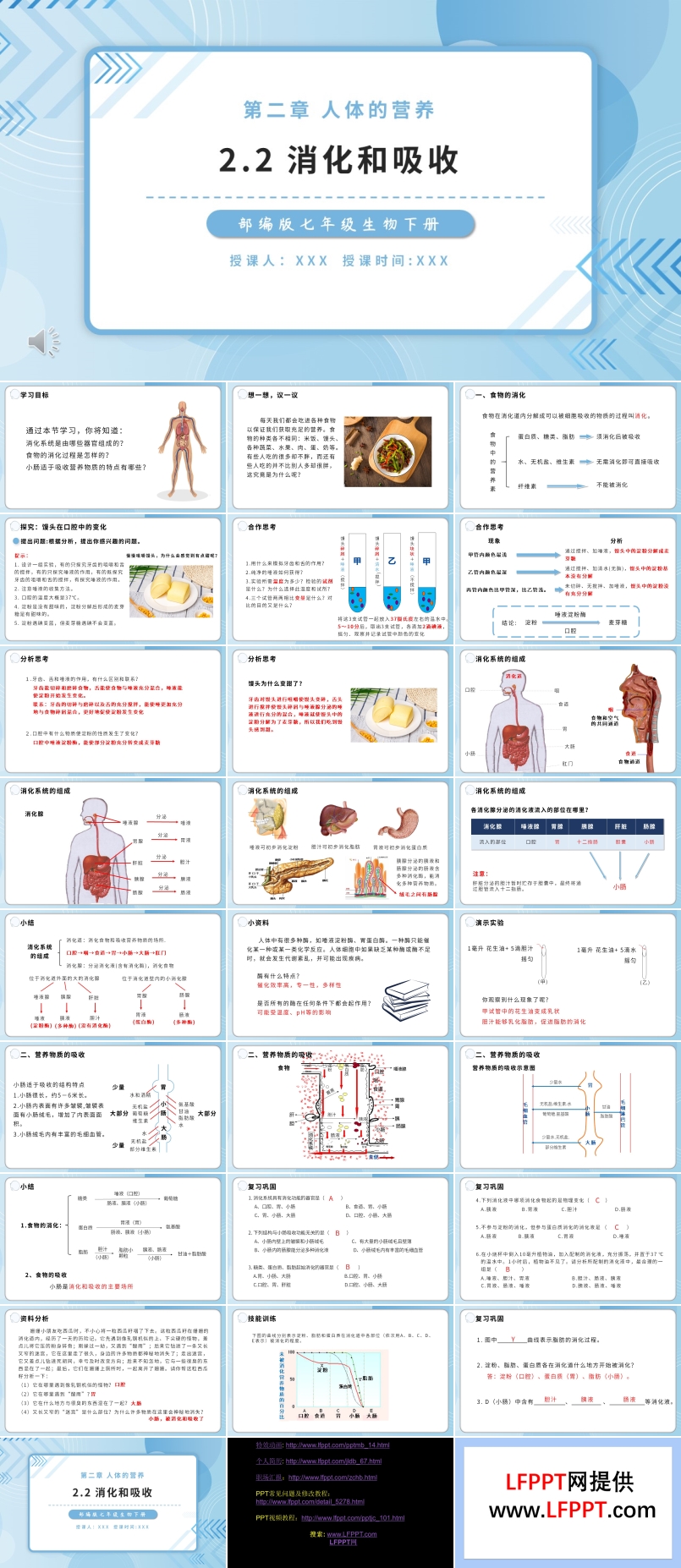 部编版七年级生物下册消化和吸收课件PPT