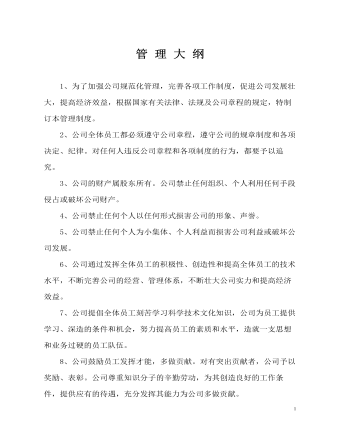 公司管理制度（适用于工程设计公司）