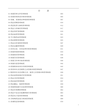 公司管理制度（适用于医药公司）