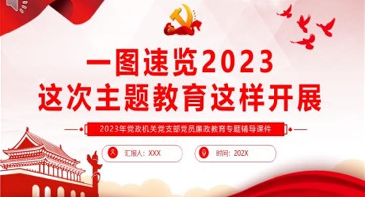 一图速览2023这次主题教育这样开展PPT党课