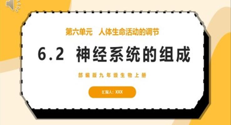 神经系统的组成课件PPT模板部编版九年级上册